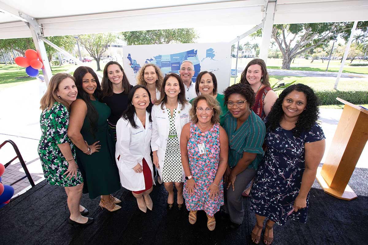 M.D. Student Admissions staff with Senior Associate Dean Caceres